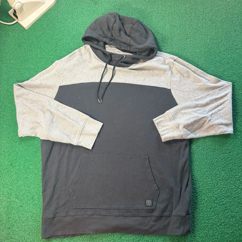 Size XXL Mens – American Eagle Black Gray Colorblock Pullover Hoodie